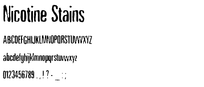 Nicotine Stains font